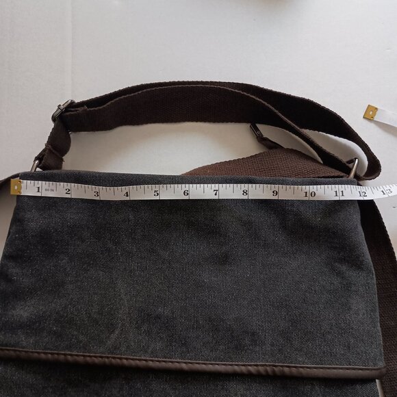 DXYIZU Convertible Dark Gray Canvas Crossbody Tote Backpack Bag - Picture 11 of 12